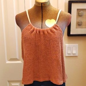 Audrey Pink Sweater Tank Top